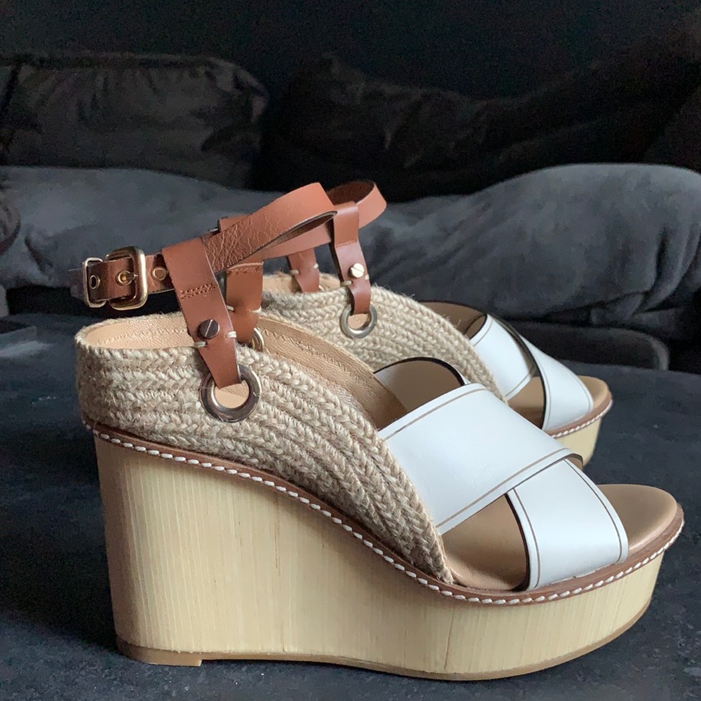 😍INTROPIA Espadrille Wedge Real Leather Sandal😍